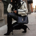 Saint Laurent Mini Le 5 ¨¤ 7 Leather Hobo